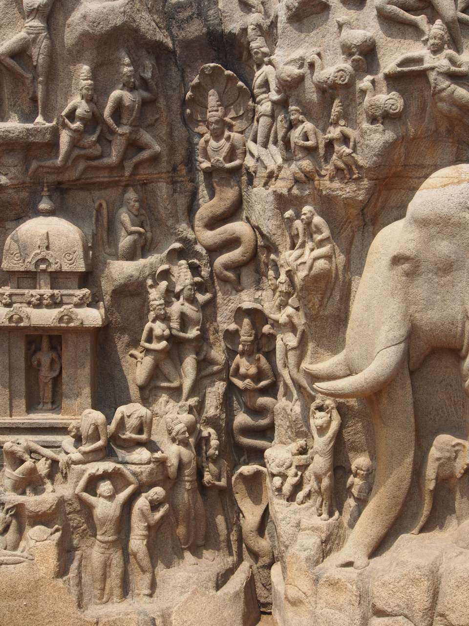 Mahabalipuram - la descente du Gange Mahabalipuram - la descente du Gange